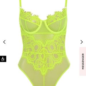 Neon green lingerie top
